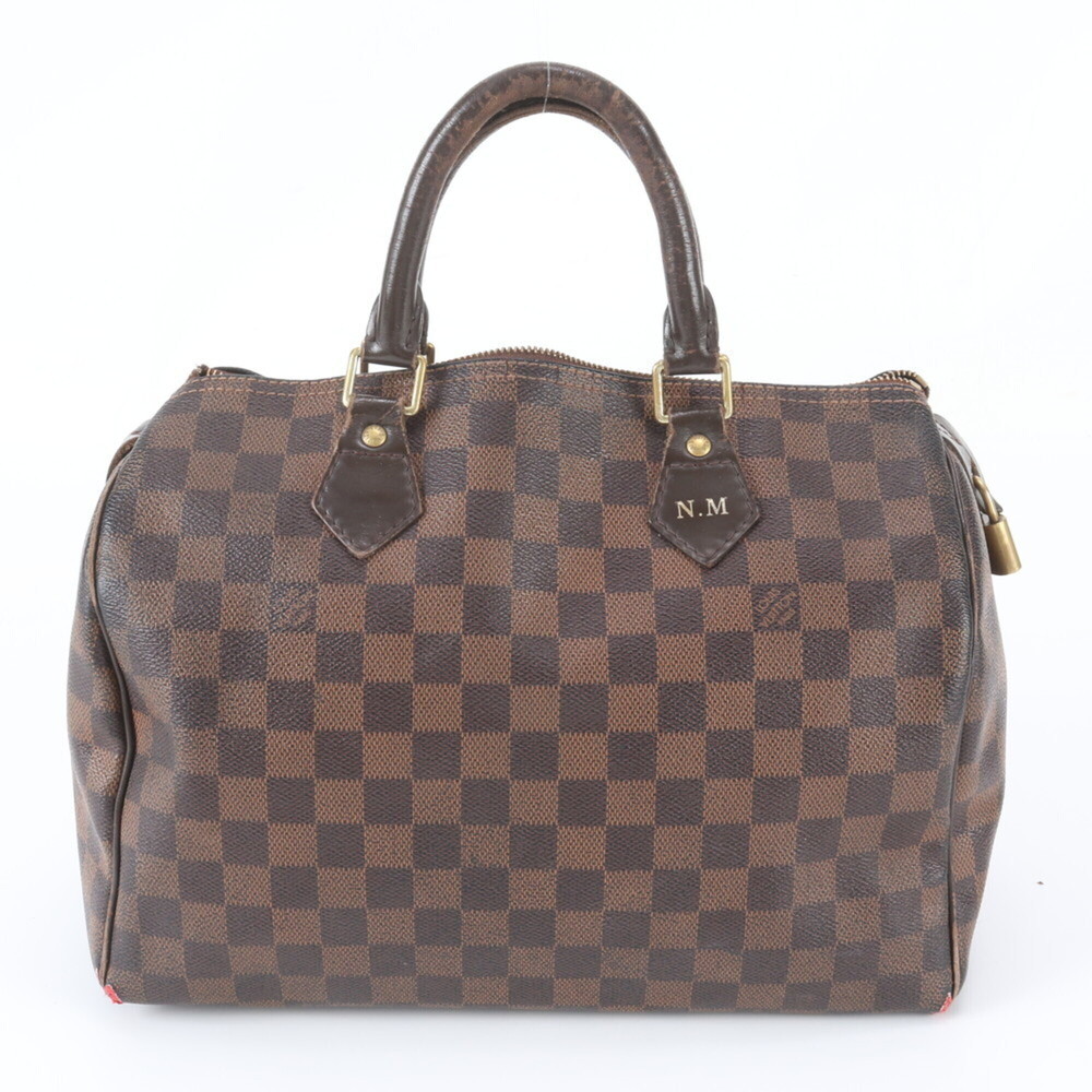 Louis Vuitton Damier Speedy 30 N41531 Leather Tote Bag Shoulder Handbag for W...